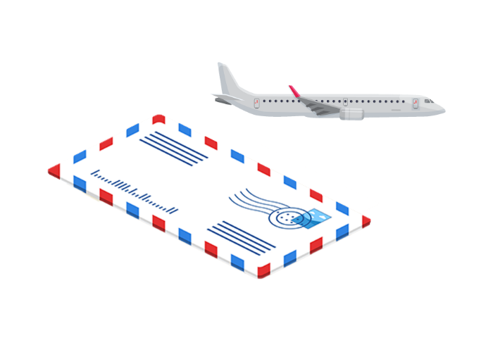 「エアメール」「航空便」