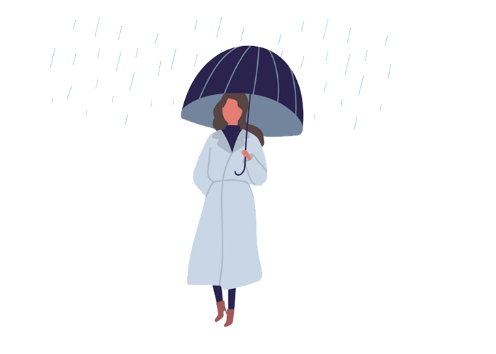 「降ります［雨が］」