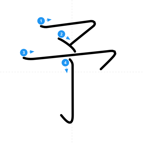 漢字「予」の書き順