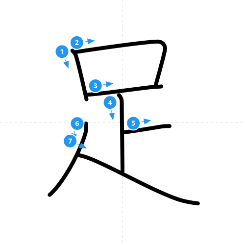 漢字「足」の書き順