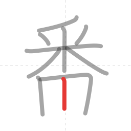 「番」の書き順 第10画／全12画