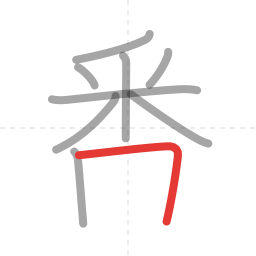 「番」の書き順 第9画／全12画