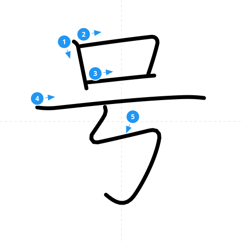 漢字「号」の書き順