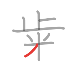 「歯」の書き順 第9画／全12画