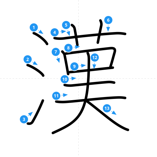 漢字「漢」の書き順
