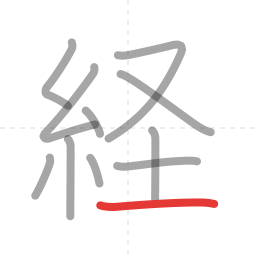 「経」の書き順 第11画／全11画