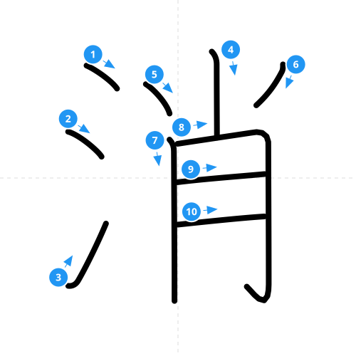 漢字「消」の書き順