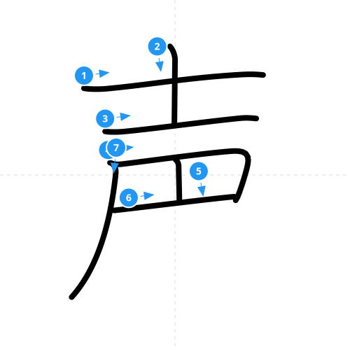 漢字「声」の書き順
