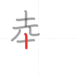 「熱」の書き順 第7画／全15画