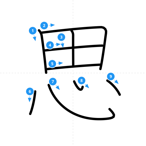 漢字「思」の書き順